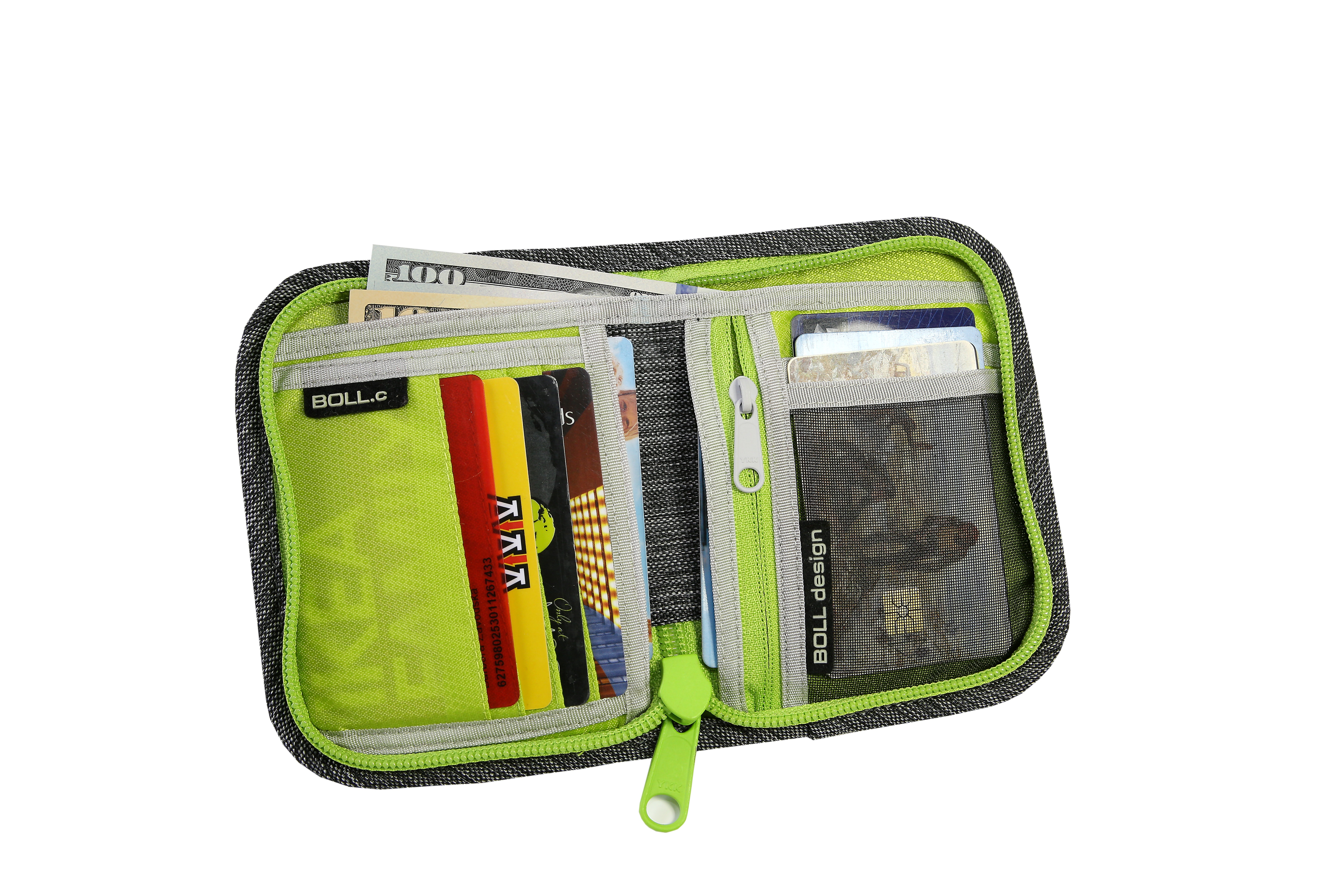 Boll peněženka Zip wallet, Black Lime