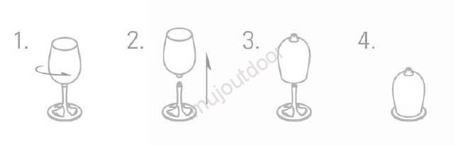 GSI Outdoors Nesting Wine Glass Set (2ks)