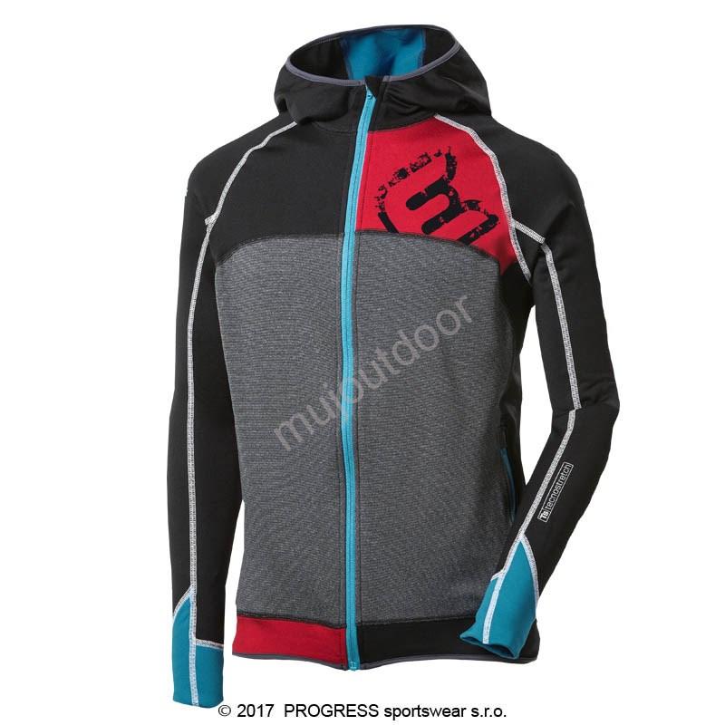 Progress mikina Rebel Hoody, černá/červená